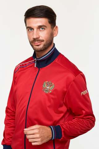 Красный мужской спортивный костюм Россия