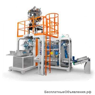 Линия упаковки сыпучих продуктов в 1 шовные мешки с открытым верхом