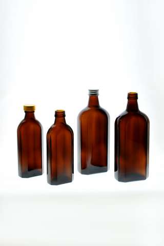 Бутылки Винтовые, из толстого темно-коричневого стекла (Германия)