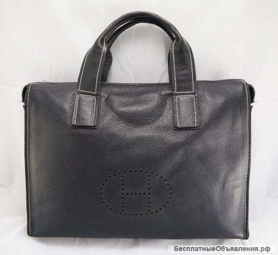 Мужская сумка из кожи - Hermes black