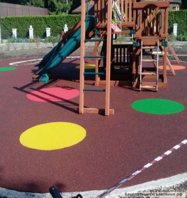 Бесшовное резиновое порытые для детских площадок