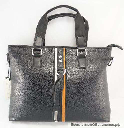 Мужская сумка из кожи - Prada orange