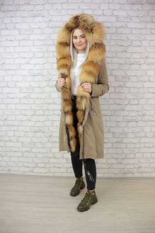 Парки женские с мехом лисы от производителя