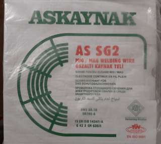 Проволока сварочная омеднённая ASKAYNAK AS SG2 WNA ф 1,6 мм, кассета 15 кг, аналог СВ-08Г2С-О