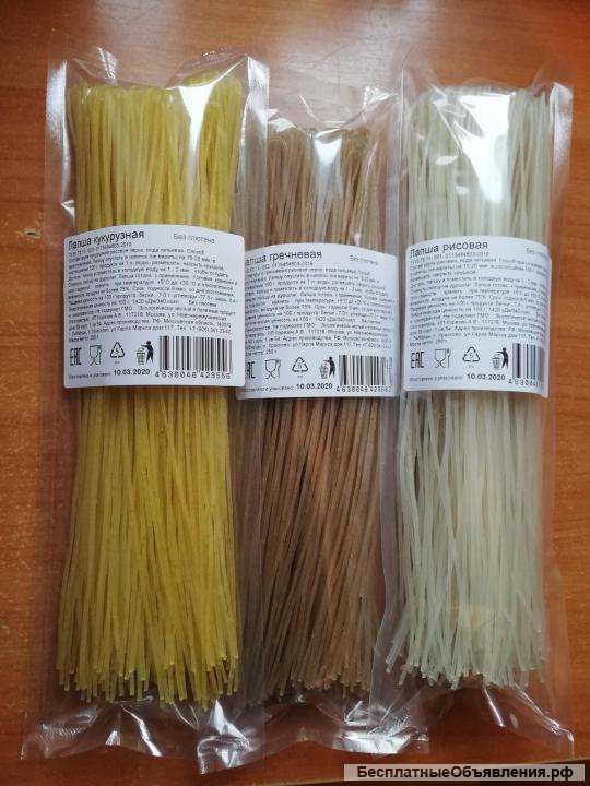 Лапша рисовая, кукурузная, гречневая