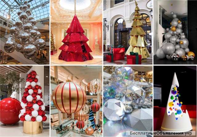 Новогодние декорации для торговых центров от производителей