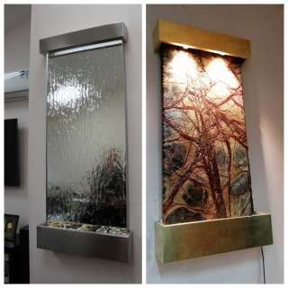 Настенный водопад по камню, зеркалу