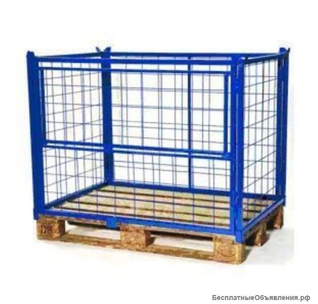 Сборно-разборное сетчатое ограждение для монтажа паллет в ярусы