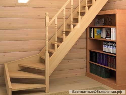 Изготовление и монтаж деревянных лестниц для частных домов