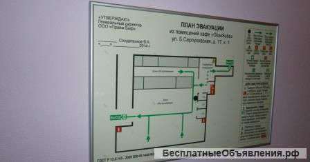 Планы эвакуации фотолюминесцентные