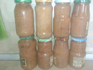 Яблочное пюре. моченые яблоки