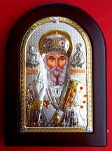Освещённая на мощах Икона Святого Николая Чудотворца из Бари