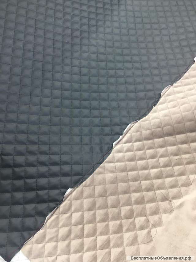 Ниточная стежка на ткани и экокоже