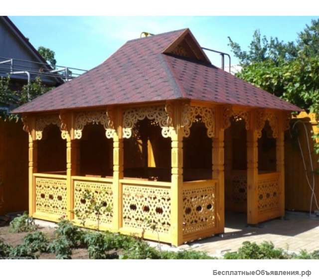 Резные беседки
