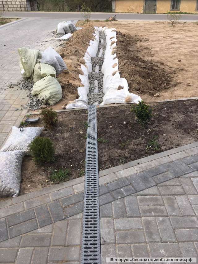 Монтаж ливневой канализации и дренажных систем