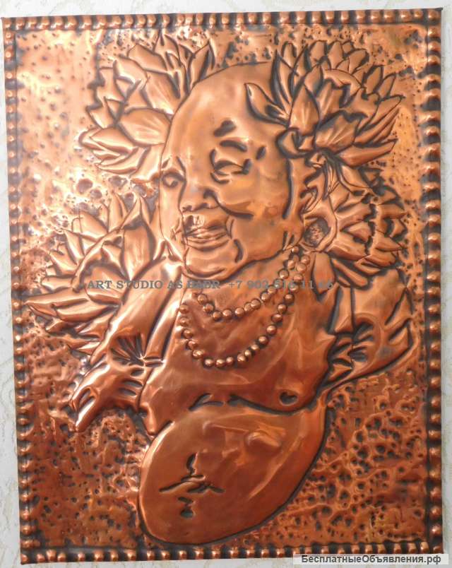 Чеканка по меди из серии "Будда"