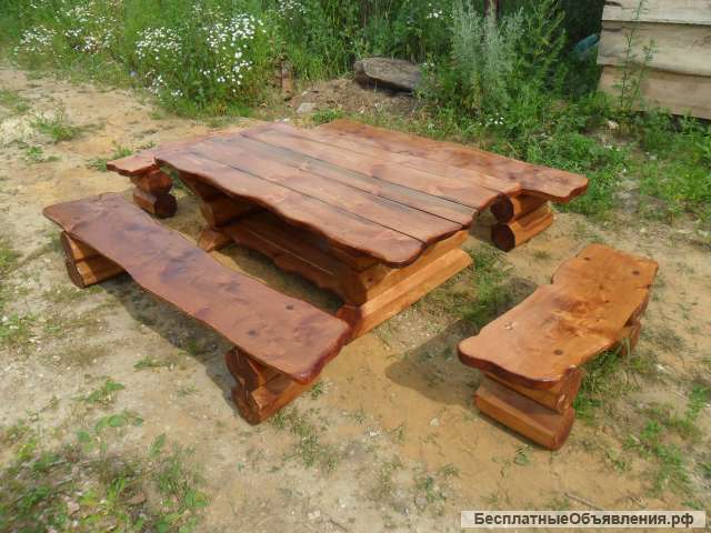 Изготовим мебель для сада и дома из массива дерева