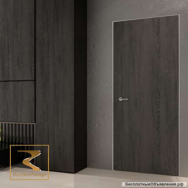 Межкомнатная дверь со шпоном в скрытой коробке