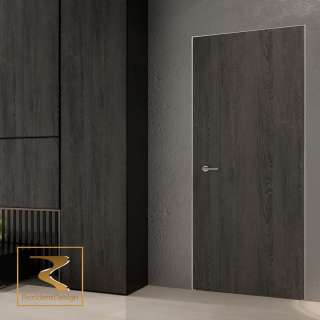 Межкомнатная дверь со шпоном в скрытой коробке