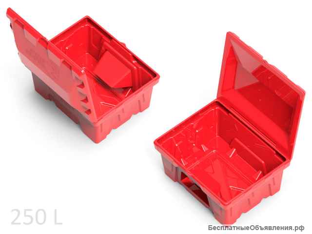 Ящики для песка пожарные, для соли, реагентов, химикатов