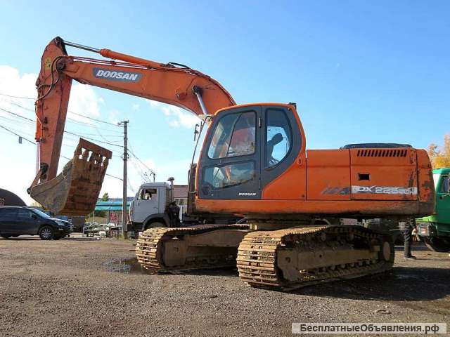 Гусеничный экскаватор Doosan 225, 2012 г, 2 ковша