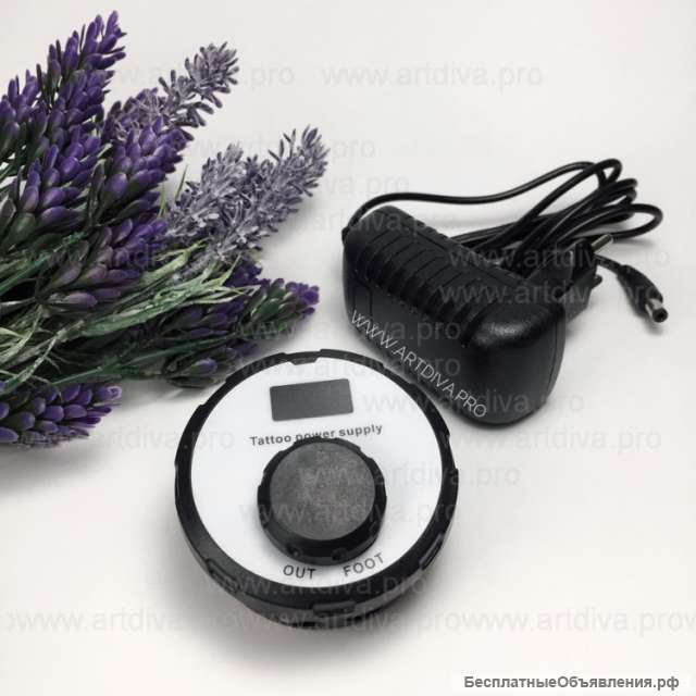 Блок управления Round Power для перманентных и тату машинок