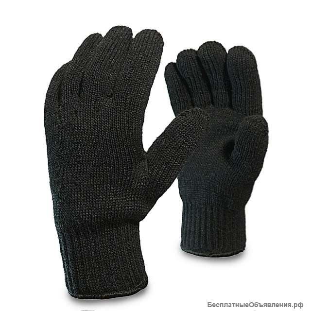 Утепленные перчатки из полушерсти и двойные перчатки качества LUX оптом