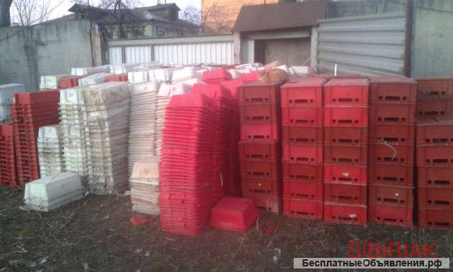 Лом пластика, ящик овощной