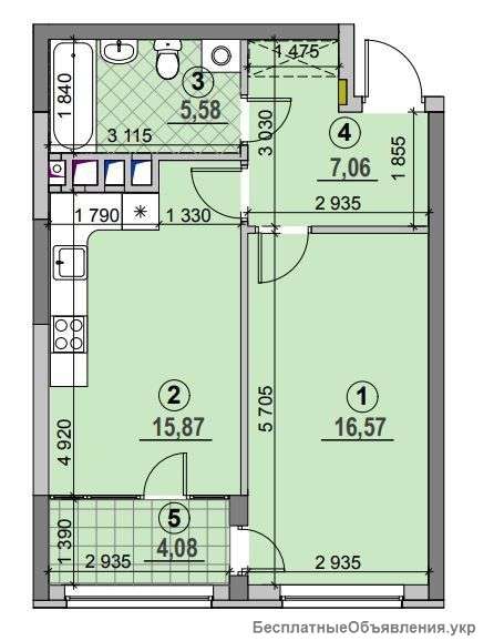 От владельца. Продаю 1 к квартиру в ЖК Галактика видовая 1К7