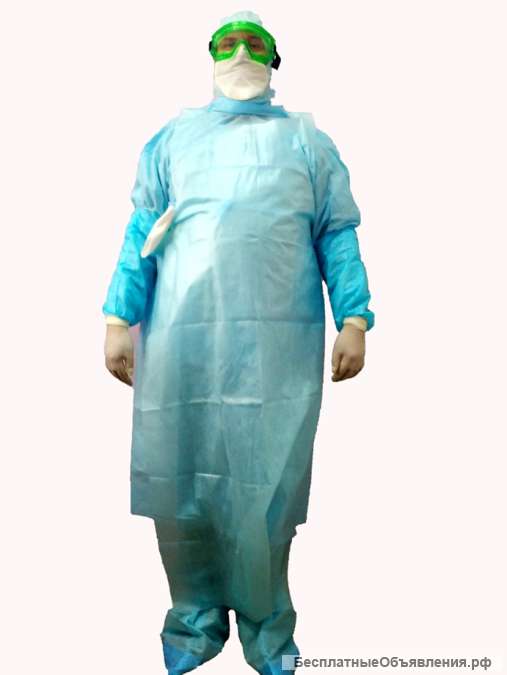Комплект одежды защитной хирургической специальный из нетканых материалов, одноразовый, нестерильный