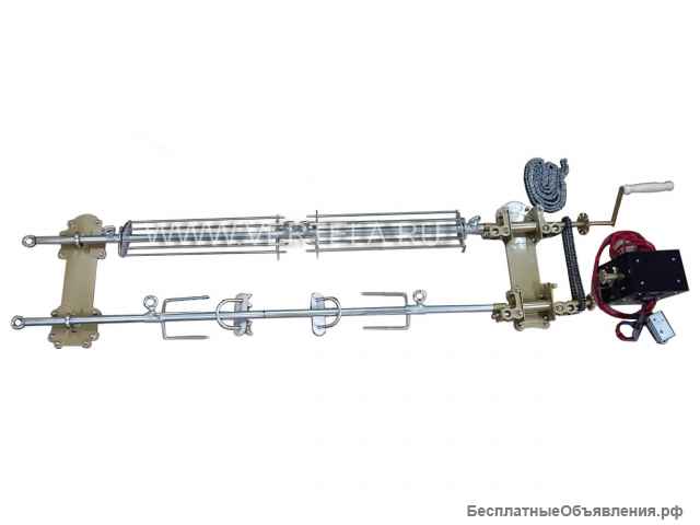 Накладной фасадный вертел для кирпичного барбекю