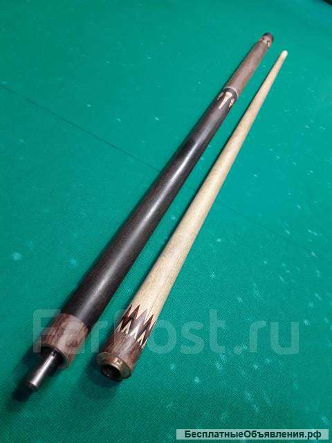 Бильярдный кий А.Сигачёва эбен+кавказкий орех + палисандр + карельская берёза+граб
