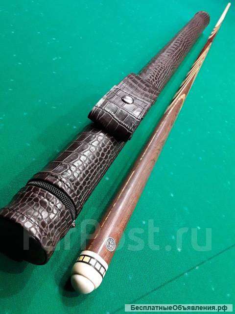 Бильярдны кий ручной работы Тенгиза Ачбы Кокоболо + Карельская береза+граб