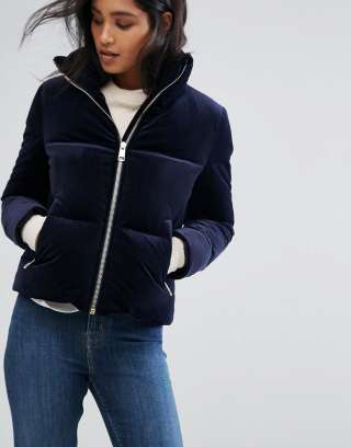 Пуховик Tommy Hilfiger бархатный
