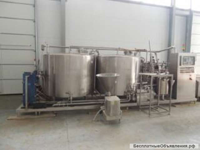 Линия приготовления смеси мороженного, пр-ть 2000 кг/час