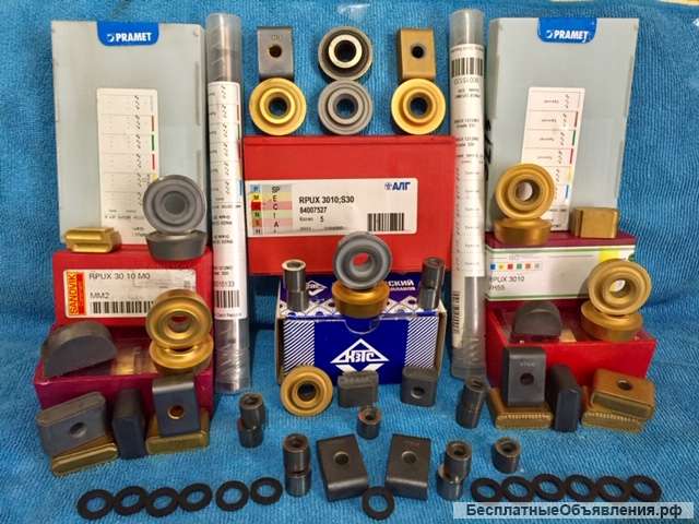 Резцы пластинт для Ж/Д.LNUX (тангенциальный), 301940 Т130. PRAMET VT430 9215. RPUX 2709, RNUX