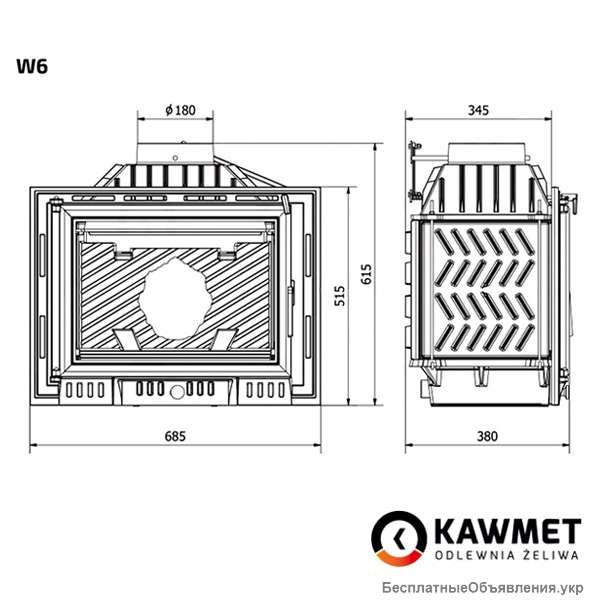 Чугунная топка Kaw-Met W6