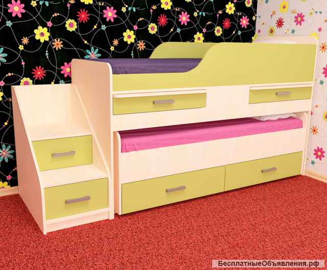 Кровать детская Два спальных места