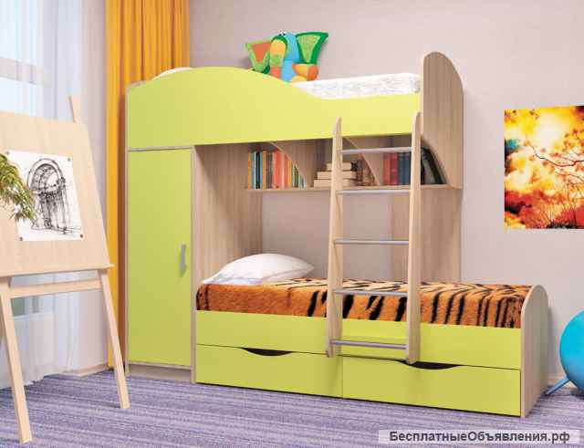 Кровать детская Двух ярусная Два спальных места