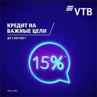 Ограниченная акция по кредитованию от Банка ВТБ