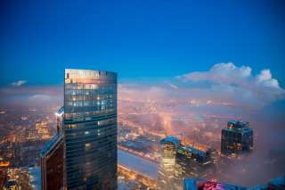 Встреча Нового года на крыше небоскреба «Око» комплекса Москва-Сити