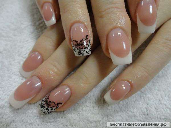 Наращивание ногтей. Маникюр. Покрытие шеллак