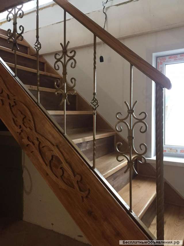 Лестница из дуба, ясеня
