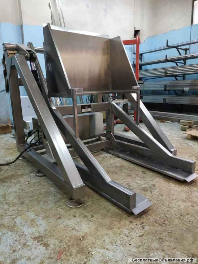 Подъемники-опрокидыватели для чан-тележек (чебурашек)