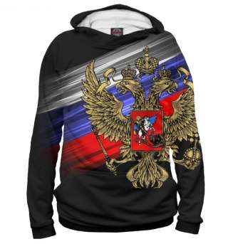 Одежда с российским флагом и гербом