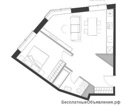 Однокомнатные апартаменты на Садовом