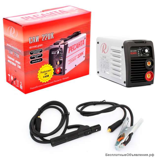 Инверторный сварочный аппарат Ресанта САИ-220К серии "Компакт"