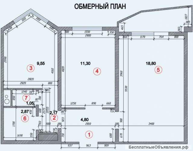 2-х комн. квартира ул. Дмитриевского 7.