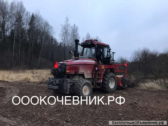 Услуги/Аренда Мульчера. Комплексная расчистка с/х полей. Валка леса. Мульчер бульдозер