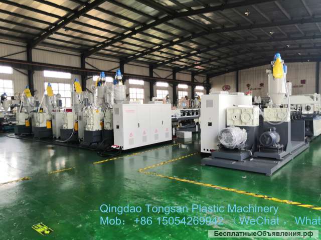 Экструзионная линия для производства однослойных гофрированных труб из ПВХ